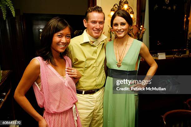 Stephanie Wei, Montgomery Frazier and Olivia Palermo attend "A NIGHT AT L'ABSINTHE" by photographer Mikael Vojinovic, hosted by designer ANAIT BIAN...