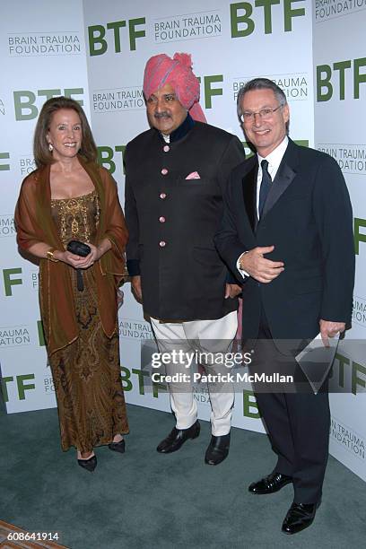 Elissa Cullman, Highness Maharaja Gajsingh II and Edgar Cullman attend The Royal Rajasthan Gala Benefiting the Brain Trauma Foundation at The Pierre...