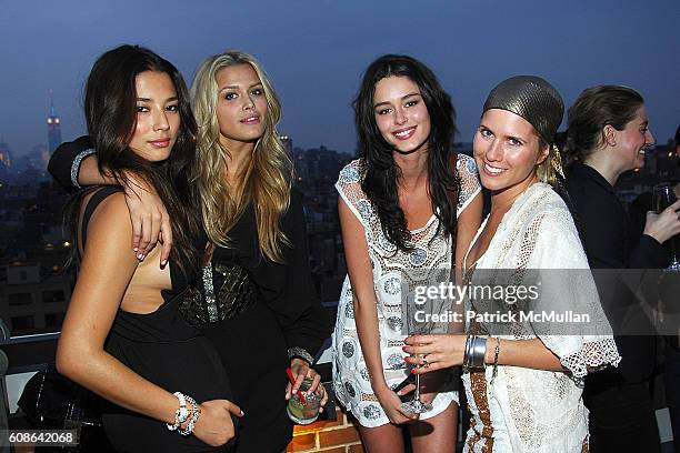 Jessica Gomes, Cheyenne Tozzi, Nicole Trunfio and Sarah-Jane Clarke attend SASS & BIDE Private Dinner Party in NYC at Soho Grand Penthouse on June...