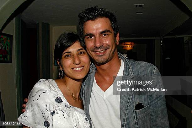 Rita Nakouzi and Artan Gjoni attend CAROLE RADZIWILL book party "What Remains" at Socialista on June 19, 2007 in New York City.