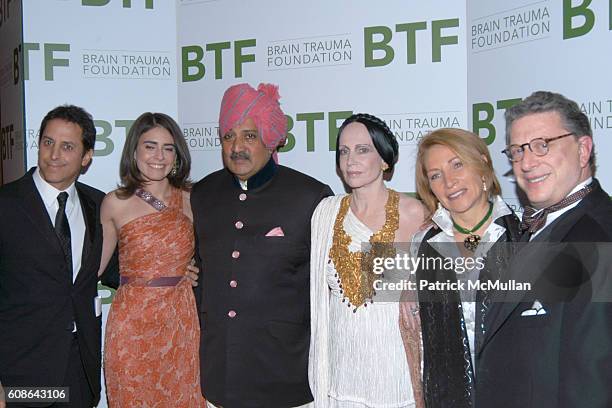 Dr. Jamshid Ghajar, Allison Ghajar, Highness Maharaja Gajsingh II, Mary McFadden, Maria Brenner and Ernie Pomerantz attend The Royal Rajasthan Gala...