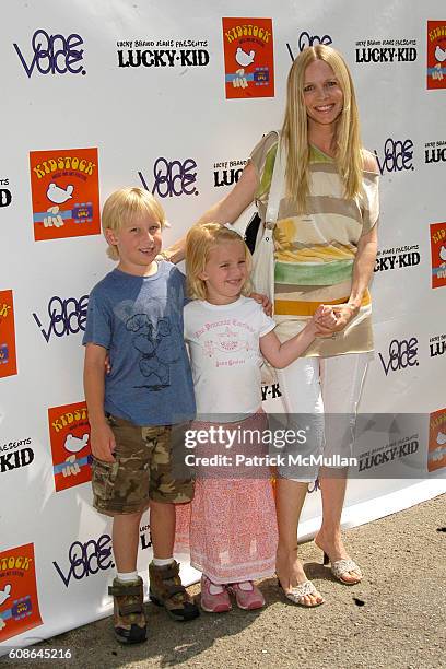 Christian James Martin, Samantha Lee Martin and Lauralee Bell attend Hollywood and Fashion Unite for the Kidstock Music and Art Festival at Greystone...