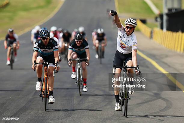 Ronald Visser wins the sprint race during the 2016 Below The Belt Pedalthon at Sydney Motorsport Park on September 20, 2016 in Sydney, Australia....