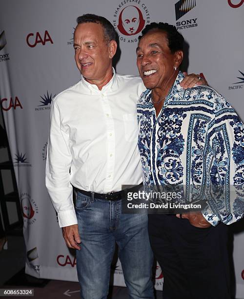 Actor Tom Hanks and recording artist Smokey Robinson attend the 26th Annual Simply Shakespeare benefit at Freud Playhouse, UCLA on September 19, 2016...