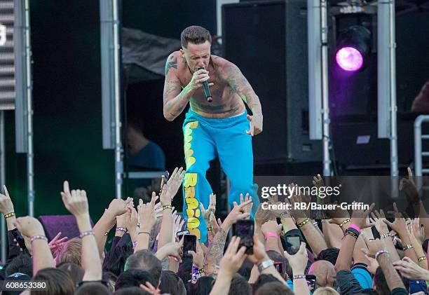 Watkin Tudor Jones of the music group 'Die Antwoord' is seen at 'Jimmy Kimmel Live' on September 19, 2016 in Los Angeles, California.