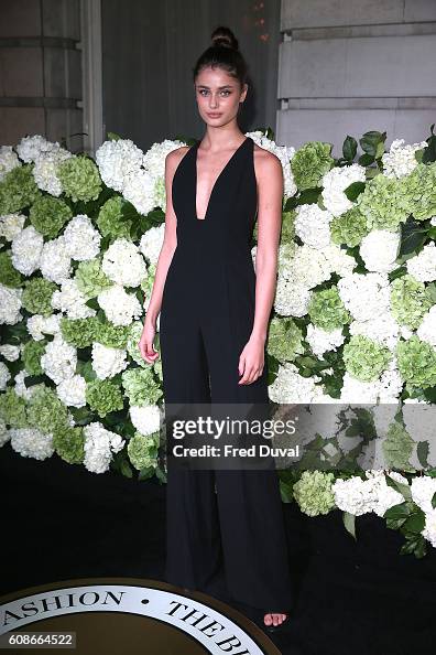Taylor Hill attends the BoF500 Gala Dinner during London Fashion Week