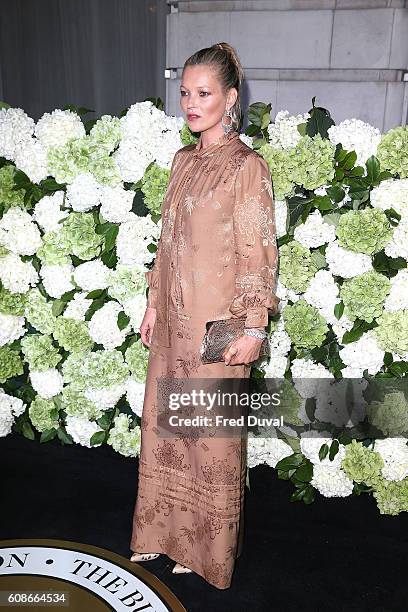 Kate Moss attends the BoF500 Gala Dinner during London Fashion Week Spring/Summer collections 2017 on September 19, 2016 in London, United Kingdom.