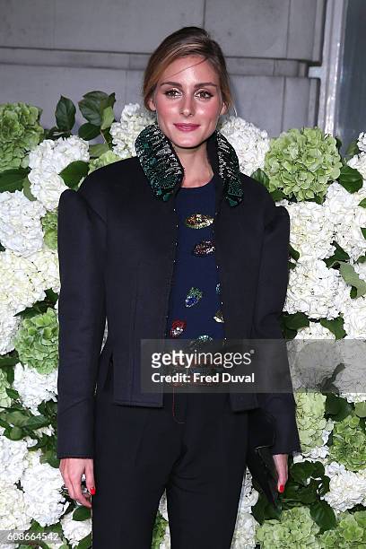 Olivia Palermo attends the BoF500 Gala Dinner during London Fashion Week Spring/Summer collections 2017 on September 19, 2016 in London, United...
