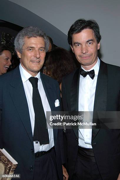 Alain Elkann and Angelo Moratti attend FRIENDS OF SAN PATRIGNANO Dinner Celebration at Guggenheim Museum on June 5, 2007 in New York City.