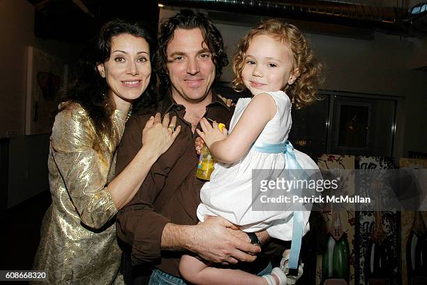 Angela Newley, Sacha Newley and Eva Newley attend ALVIN VALLEY party for Artist SARAH ASHLEY LONGSHORE at Alvin Valley's Penthouse on June 20, 2007...