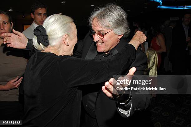 Rosemary Harris and Lajos Koltai attend THE CINEMA SOCIETY and DONNA KARAN host the NY Premiere of "EVENING" at Clearview Chelsea West on June 11,...