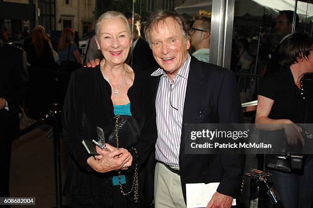 Rosemary Harris and Dick Cavett attend THE CINEMA SOCIETY and DONNA KARAN host the NY Premiere of "EVENING" at Clearview Chelsea West on June 11,...