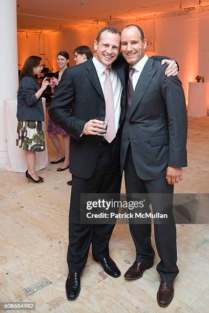 Sean Osher and Chris Schlank attend The opening reception of the 141 FIFTH AVENUE sales office at 141 5th Ave. On June 13, 2007 in New York City.