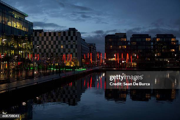 grand canal quay and hanover quay - docklands dublin stock pictures, royalty-free photos & images