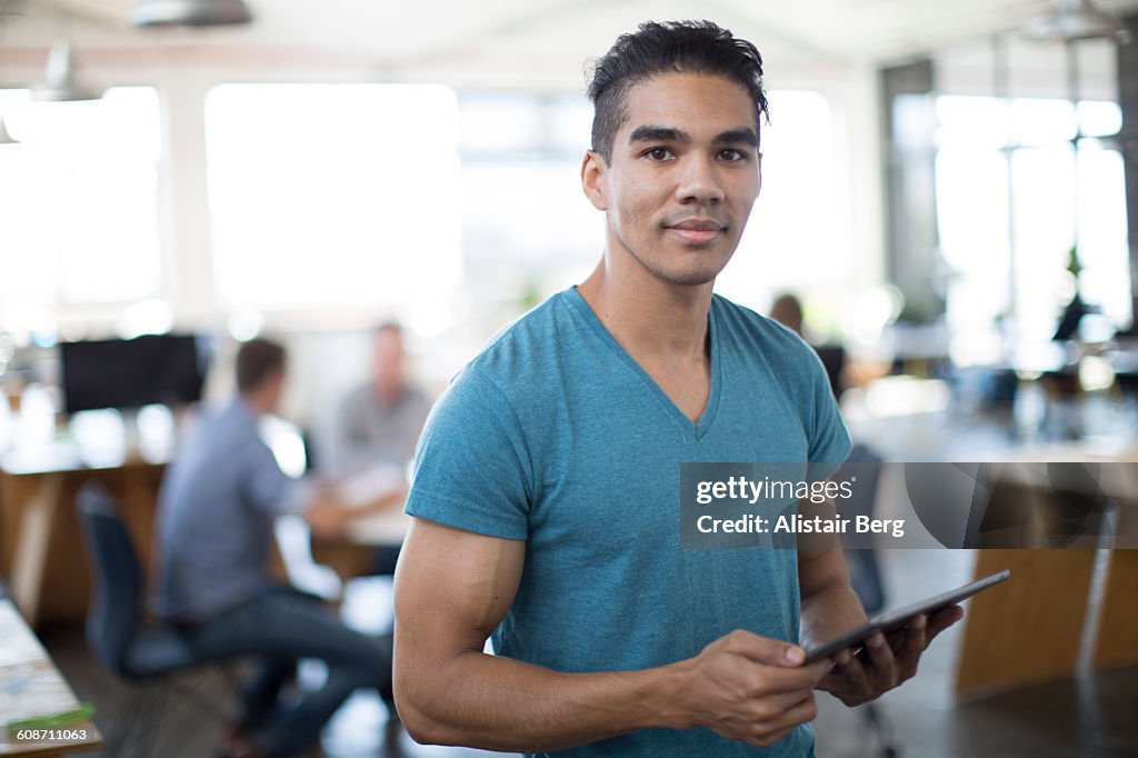 Office Worker Using Technology Working With Technology In Modern Office High-Res Stock Photo - Getty ...