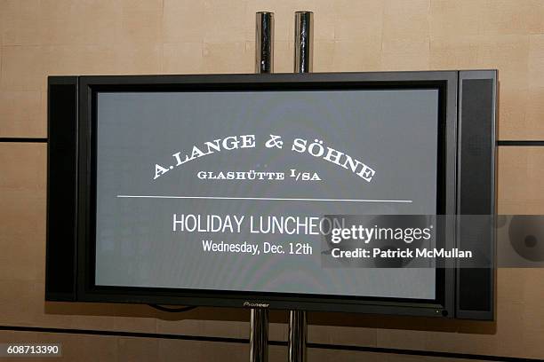 Atmosphere at Holiday Luncheon Hosted By "A. LANGE & SOHNE" at Le Bernardin on December 12, 2007 in New York City.