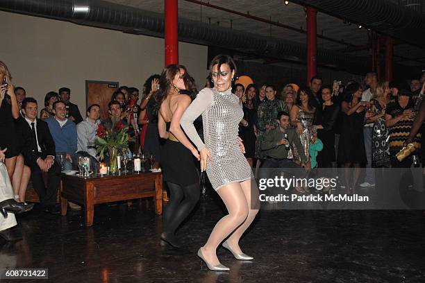 Carla Cruz and Jasmine Santiago attend John Barrett Holiday Party at NYC on December 16, 2007 in New York City.