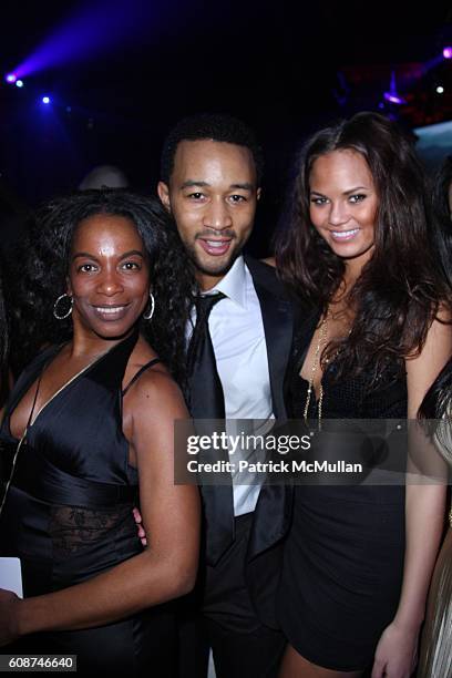 Penal Hailes-Chambers, John Legend and Chrissy Teigen attend ESQUIRE MAGAZINE Presents The Official CIPRIANI NEW YEARS EVE PARTY at Cipriani 55 Wall...