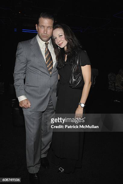 Stephen Baldwin and Kennya Baldwin attend BOSS Black Spring/Summer 2008 Collection at Cunard Building on October 17, 2007 in New York City.