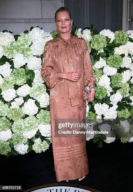 Kate Moss attends the #BoF500 Gala Dinner during London Fashion Week Spring/Summer collections 2016/2017 on September 19, 2016 in London, United...