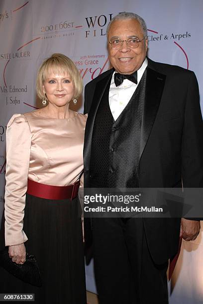 Cecilia Hart and James Earl Jones attend The 25th Anniversary Princess Grace Awards Gala at Sotheby's on October 25, 2007 in New York City.