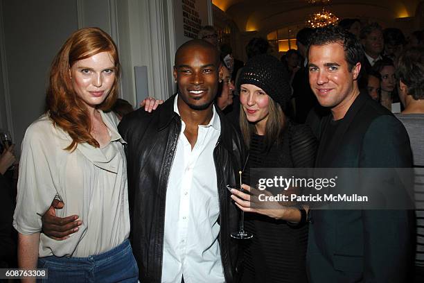 Nell Rebowe, Tyson Beckford, Angelina Youlanskis and Kristian Laliberte attend RALPH LAUREN and BERGDORF GOODMAN Host a Celebration of His New Book...