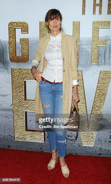 Model Carol Alt attends the "The Magnificent Seven" New York premiere at Museum of Modern Art on September 19, 2016 in New York City.