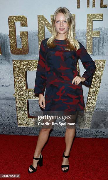 Model Isabella Farrell attends the "The Magnificent Seven" New York premiere at Museum of Modern Art on September 19, 2016 in New York City.