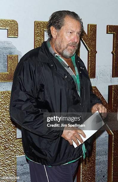 Artist Julian Schnabel attends the "The Magnificent Seven" New York premiere at Museum of Modern Art on September 19, 2016 in New York City.