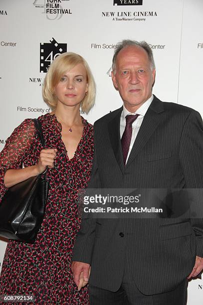 Lena Herzog and Werner Herzog attend NEW LINE CINEMA celebrates its 40TH Anniversary at Frederick P Rose Hall N.Y.C. On October 5, 2007.