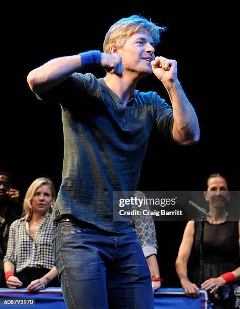 Actor Rick Cosnett performs onstage at the Labyrinth Theater Company's Celebrity Charades Gala 2016 at Capitale on September 19, 2016 in New York...