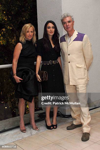 Cindy Sherman, Malu Byrne and David Byrne attend Hammer Museum's Gala in the Garden Honoring Mike Kelley and Miuccia Prada at Hammer Museum on...