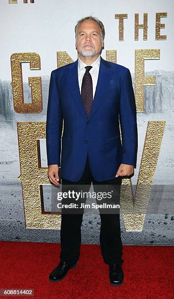 Actor Vincent D'Onofrio attends "The Magnificent Seven" New York premiere at Museum of Modern Art on September 19, 2016 in New York City.