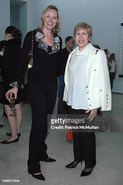 Andrea Glimcher and Milly Glimcher attend PaceWildenstein Opening of Carsten Nicolai "Static Balance" at PaceWildenstein on October 4, 2007 in New...