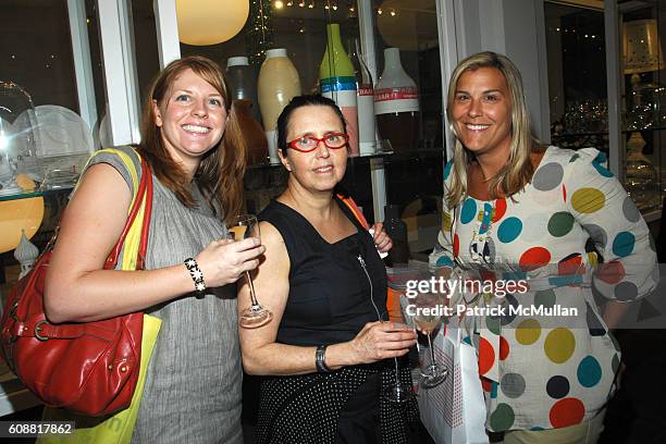 Kate Haley, Michelle Godberg and Michelle Galello attend MOSS + ESTABLISHED SONS Celebrate the Opening of WOOD THAT COULD at MOSS on October 4, 2007...