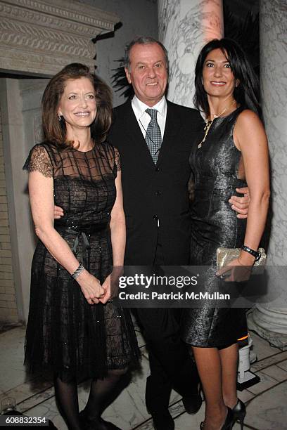 Debra Black, Jacques Grange and Nazee Moinian attend A Dinner In Honor Of Monsieur JACQUES GRANGE To Celebrate His Nomination as Chevalier de la...