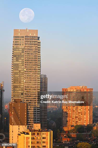 Big "i" Statement of Harvest Moon on Morning Cityscapes