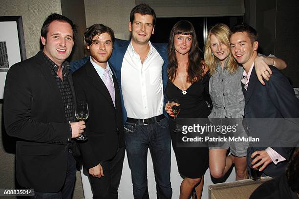 James Kemp-Potter, Adrian Scartascini, Luke Parker Bowles, Louise Sturges, Mamie Gummer and Sam Parker Bowles attend THE CINEMA SOCIETY and W...
