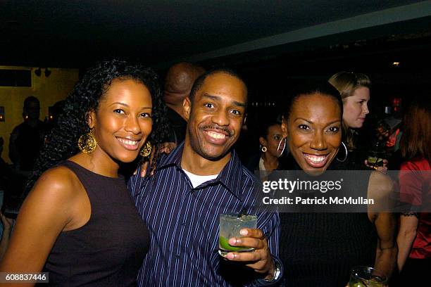 Stephanie ?, Daryl Hubbard and Sharon Branzo attend Drambuie Den Event with Special Guest Heather Vandeven at Level V on October 22, 2007 in New York.