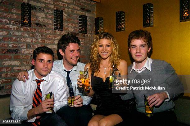 Julian Zounihan, James Smith, Heather Vandeven and Max Mckenzie attend Drambuie Den Event with Special Guest Heather Vandeven at Level V on October...