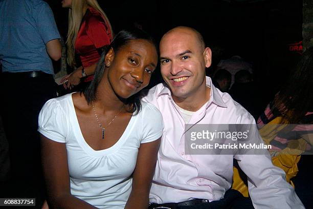 Pasha Woodson and Lewis Ribera attend Drambuie Den Event with Special Guest Heather Vandeven at Level V on October 22, 2007 in New York.