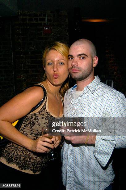 Keeley Patterson and Rocky Rakovic attend Drambuie Den Event with Special Guest Heather Vandeven at Level V on October 22, 2007 in New York.