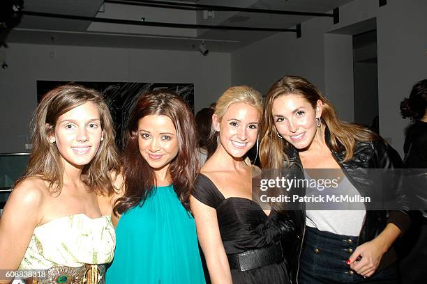 Tina Patient, Bridget Helen, Caitlin Kelly and Anya Assante attend APRIVATECLUB.COM LAUNCH PARTY at Chelsea Art Museum on October 10, 2007 in New...