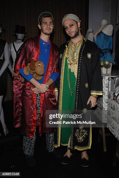Lyle Maltz and Derek Blasberg attend SAGATIBA Cachaca Presents Halloween at the BOX at Kiki de Montparnasse on October 31, 2007 in New York City.