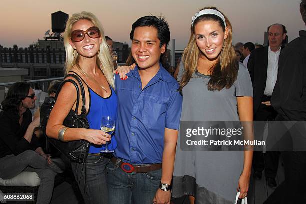 Caitlin Kelly, P.J. Pascual and Anya Assante attend DAVID YURMAN Summer Cocktail Party at David Yurman Rooftop on August 2, 2007 in New York City.