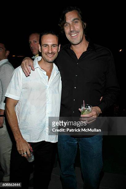 David Schlachet and Guy Jacobson attend PMc Hosts SUSAN LUCCI Event With Boulevard Magazine at Hamptons Hideway on August 18, 2007 in Hamptons, NY.