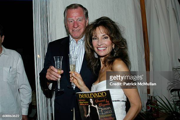 Helmet Huber and Susan Lucci attend PMc Hosts SUSAN LUCCI Event With Boulevard Magazine at Hamptons Hideway on August 18, 2007 in Hamptons, NY.