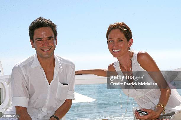 Isaac Joseph and Ana Berman attend Los Angeles Confidential Magazine and French Connection Host Summer Clambake on the Beach at French Connection on...