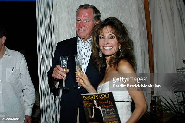 Helmet Huber and Susan Lucci attend PMc Hosts SUSAN LUCCI Event With Boulevard Magazine at Hamptons Hideway on August 18, 2007 in Hamptons, NY.