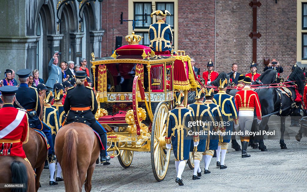 King Willem Alexander and Queen Maxima Of The Netherlands Attend Budget Day